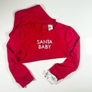 Oshkosh B’Gosh Santa Baby Red Bodysuit 24M